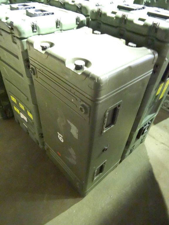 Similar green mobile flight storage case, internal...