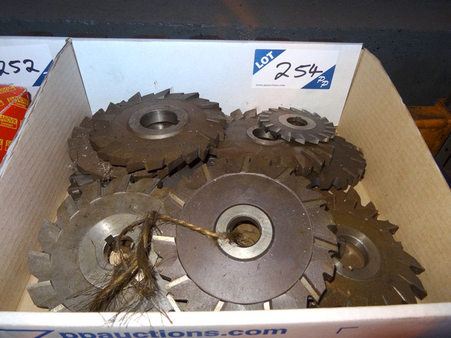 Qty HSS side & face milling cutters to 6" approx -...