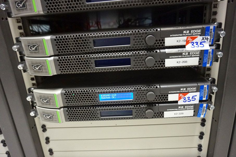 4x Grass Valley K2 edge integrated play out server...