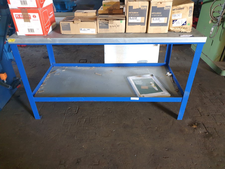 1500x750mm blue metal frame workbench