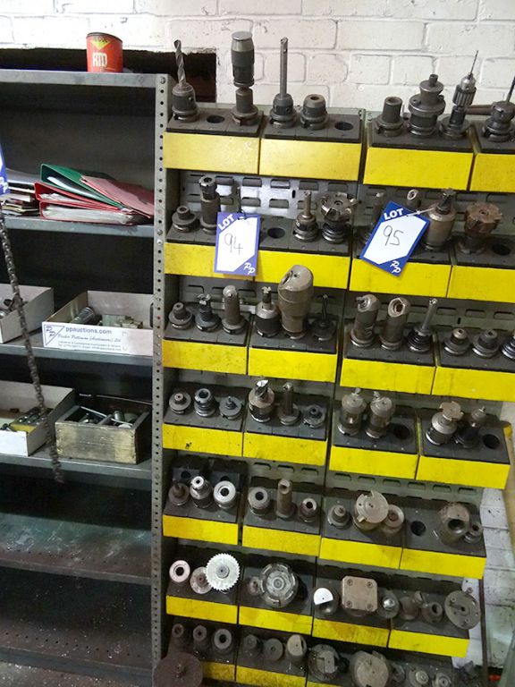 Tool rack with Qty ISO 40 taper tool holders