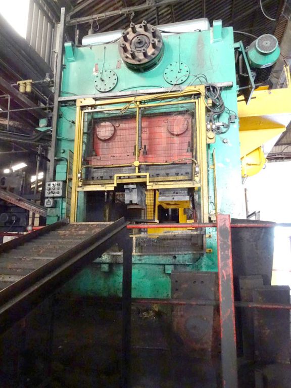 Massey 350 ton mechanical ring frame flattening pr...