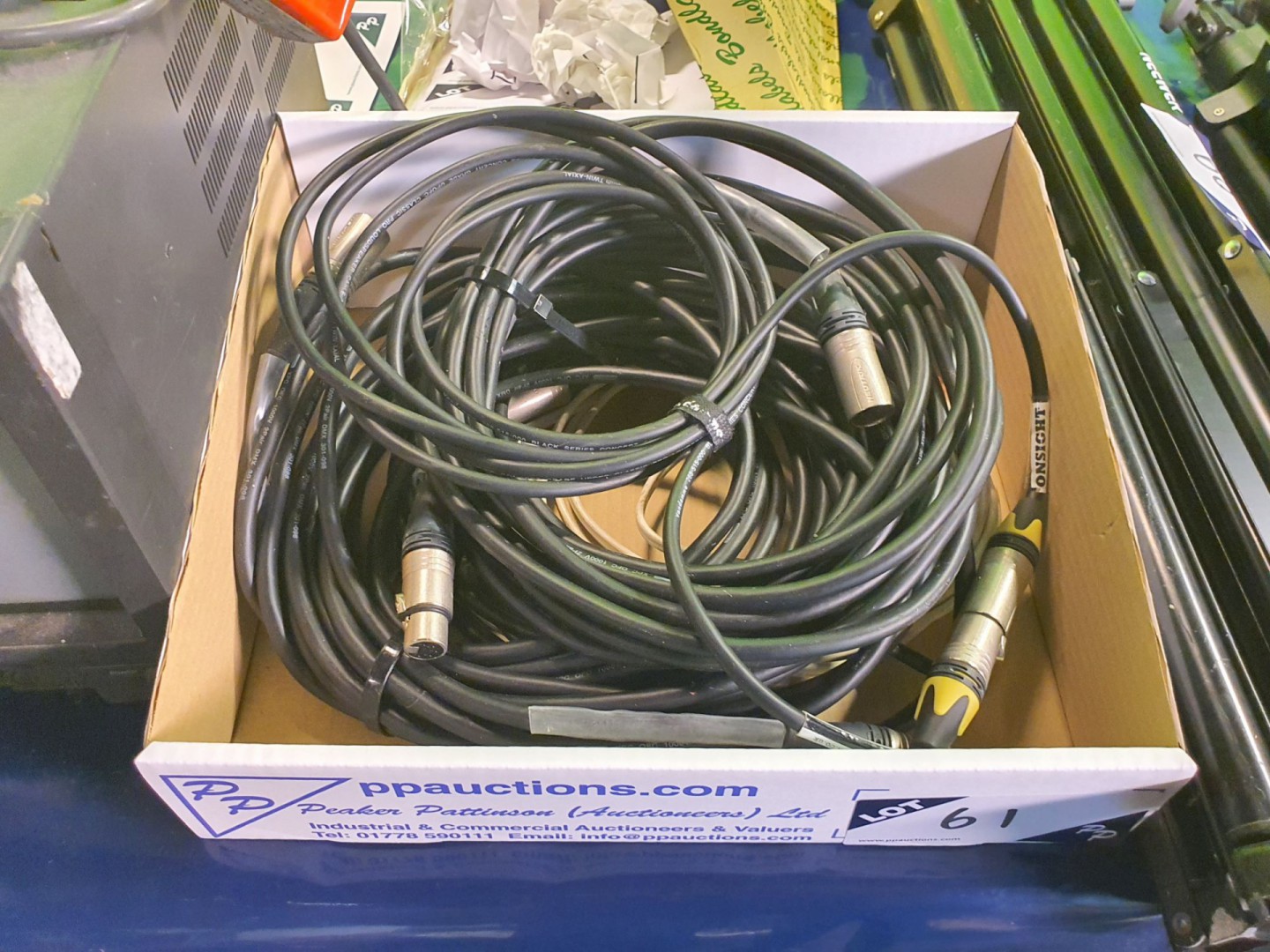 Qty various XLR cables etc