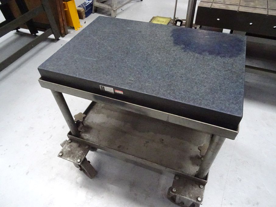920x610mm granite surface plate on mobile trolley